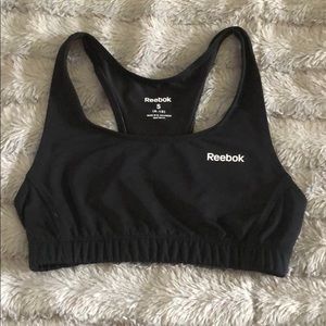 Reebok black sports bra